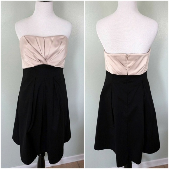 White House Black Market Dresses & Skirts - WHITE HOUSE BLACK MARKET Pleated Strapless Dress